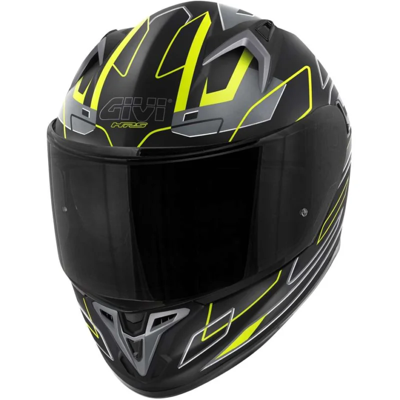 Nuova Collezione Casco Moto Integrale Givi 50.9 ASSAULT Nero Grigio Giallo Fluo