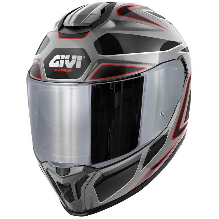 Nuovo Arrivo Casco Moto Integrale Givi 55.1 ZEPHIR Titanio Metallizzato Nero Argento Rosso