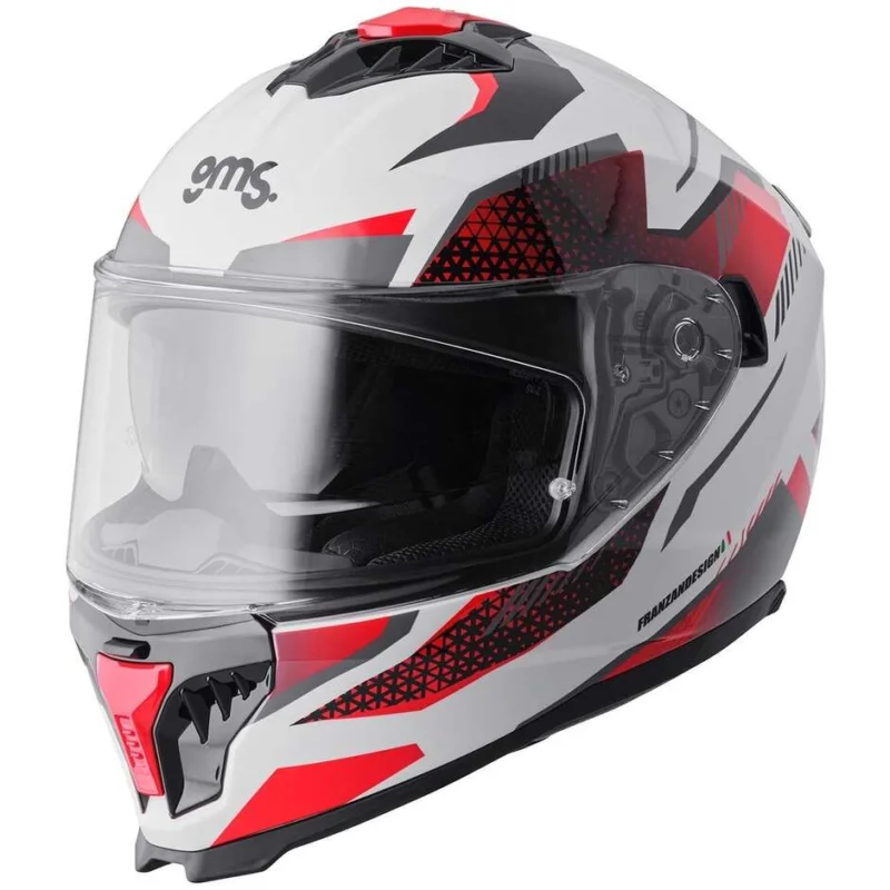 Soddisfatti O Rimborsati Casco Moto Integrale GMS Gelero bianco rosso grigio