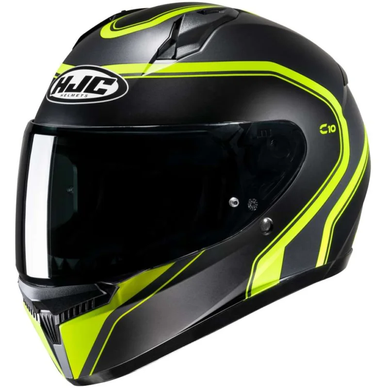 Casco Moto Integrale Hjc C10 ELIE MC3HSF Nero Opaco Giallo Fluo Affare