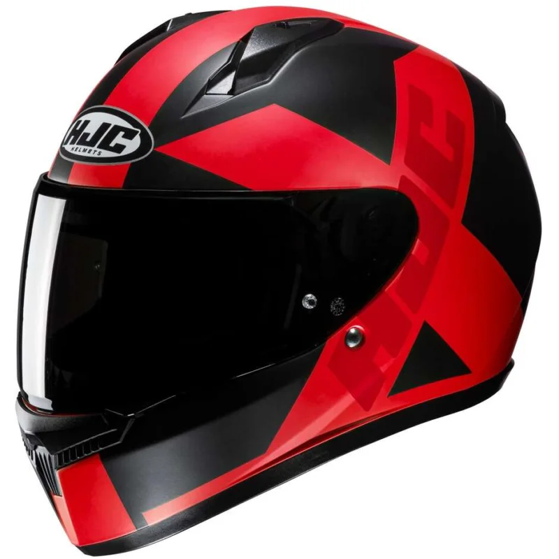 Casco Moto Integrale Hjc C10 TEZ MC1SF Nero Opaco Rosso Più Venduto