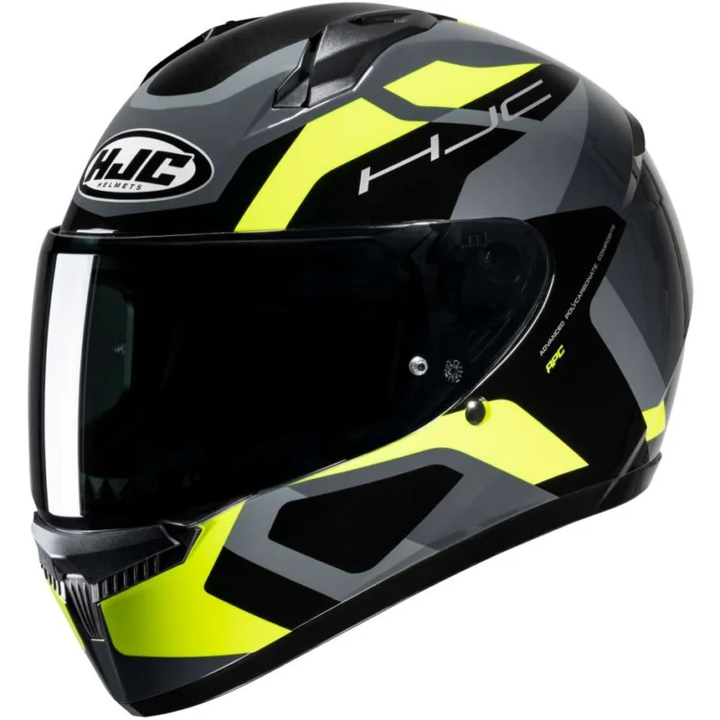 Più Venduto Casco Moto Integrale Hjc C10 TINS MC3H Nero Giallo Fluo
