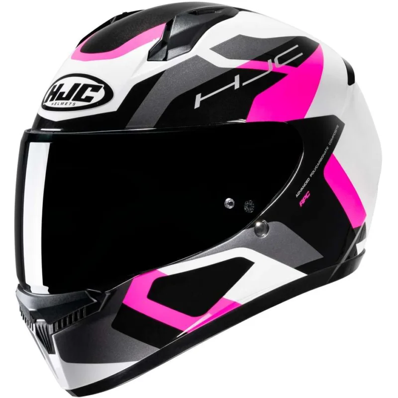 Casco Moto Integrale Hjc C10 TINS MC8 Nero Rosa Bianco Promozione