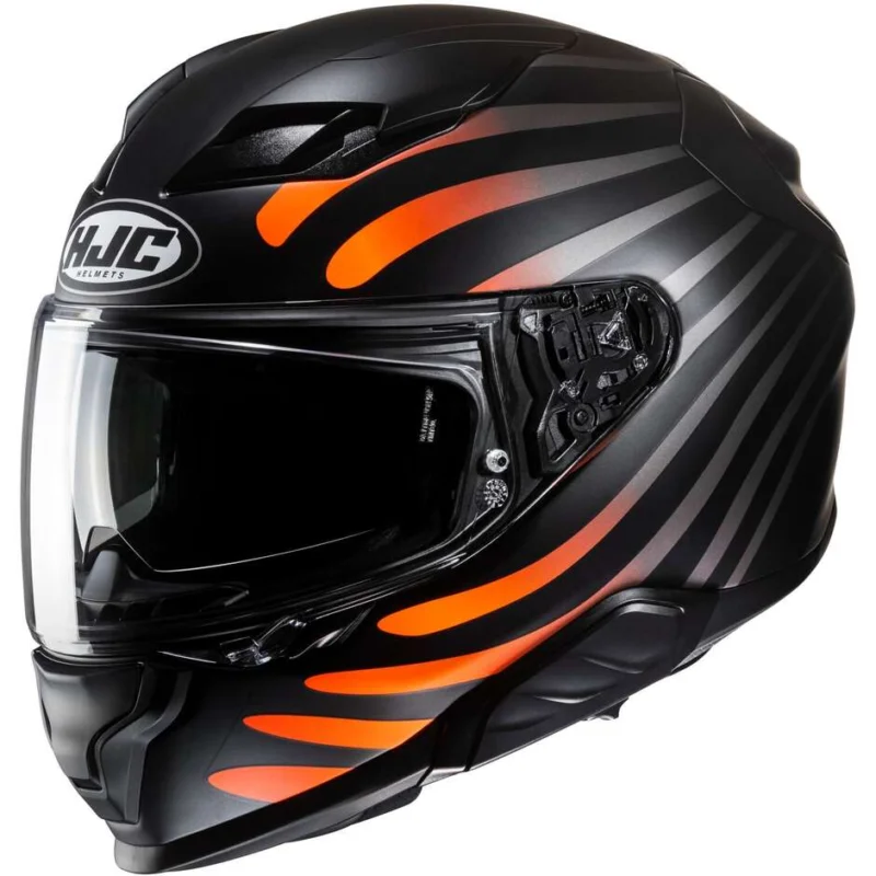 Casco Moto Integrale Hjc F71 ZEN MC7SF Nero Opaco Arancio Ultime Pezzi