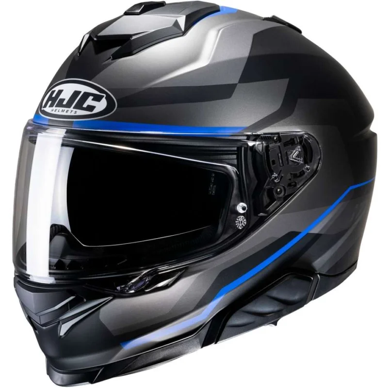 Nuova Collezione Casco Moto Integrale Hjc i71 NIOR MC2SF Nero Opaco Blu