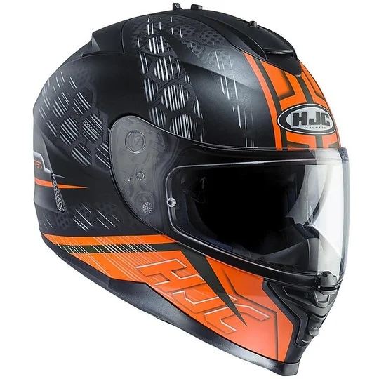 Ultimissimo Modello Casco Moto Integrale Hjc IS17 Doppia Visiera Enver MC-6HSF Nero Arancio