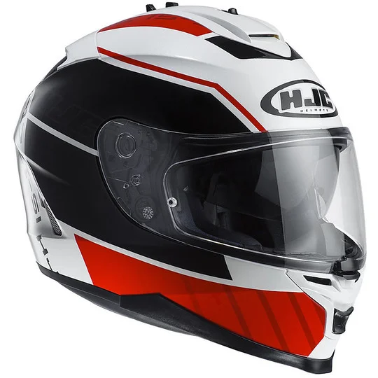 Compra Oggi Stesso Casco Moto Integrale Hjc IS17 Doppia Visiera Tridents MC-1 Bianco Rosso