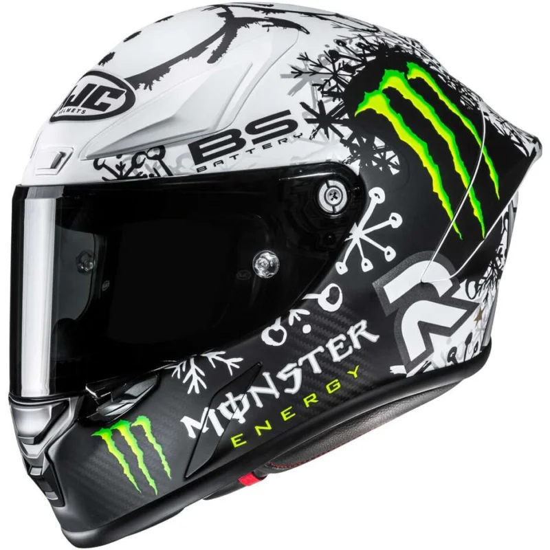 Novità Casco Moto Integrale Hjc RPHA1 V2 CARBON SNOW DIABLO MC10SF