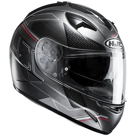 Ultimissimo Modello Casco Moto Integrale HJC TR-1 Cetus MC1SF Nero Titanio Rosso