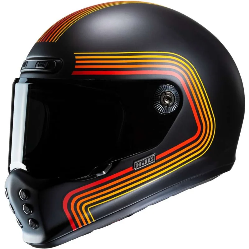 Professionale Casco Moto Integrale Hjc V10 FONI MC1SF Nero Rosso Opaco