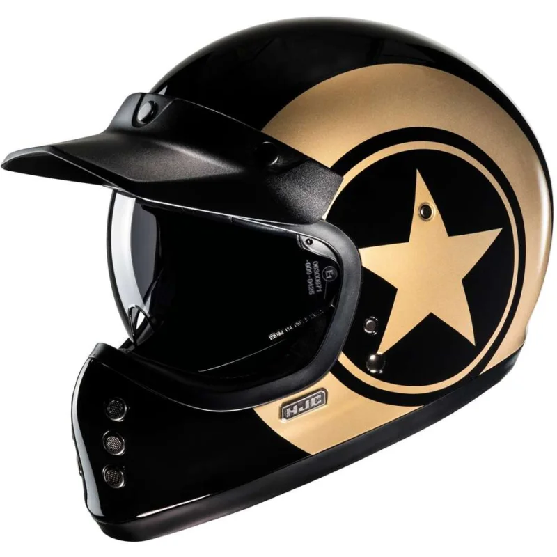 Casco Moto Integrale Hjc V60 NYX MC9 Nero Oro Promo Stagionale