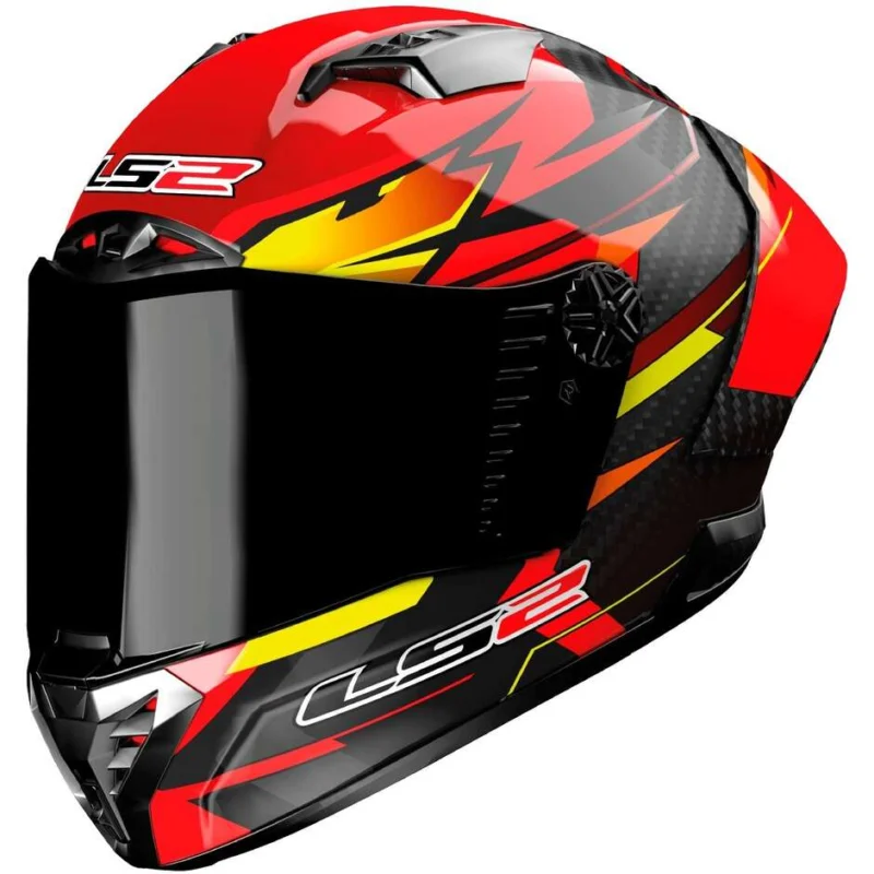 Casco Moto Integrale In Carbonio Ls2 FF805 THUNDER C GP FIRE Rosso Nero Offerta Del Giorno