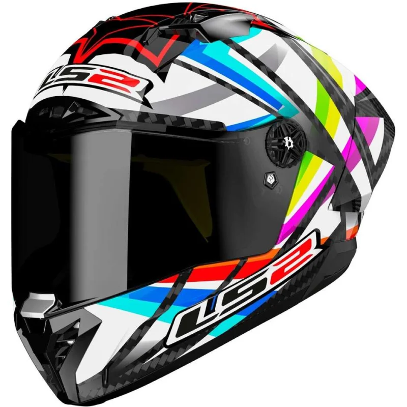 Ultimissimo Modello Casco Moto Integrale In Carbonio Ls2 FF805 THUNDER C GP FLASH Nero Lucido