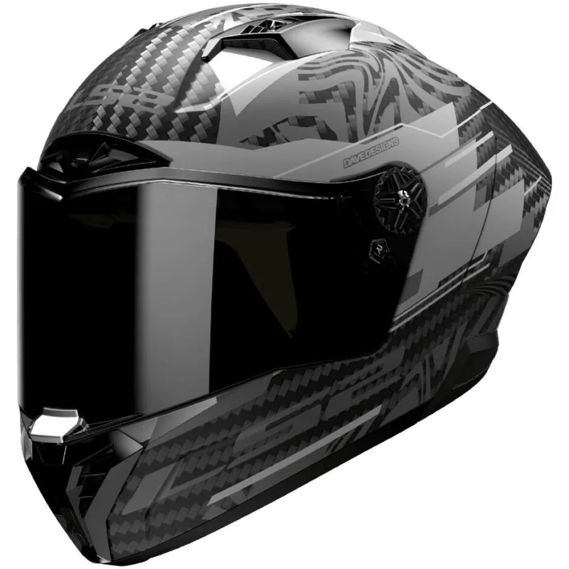 Casco Moto Integrale In Carbonio Ls2 FF805 THUNDER C GP POLAR Nero Opaco Saldi