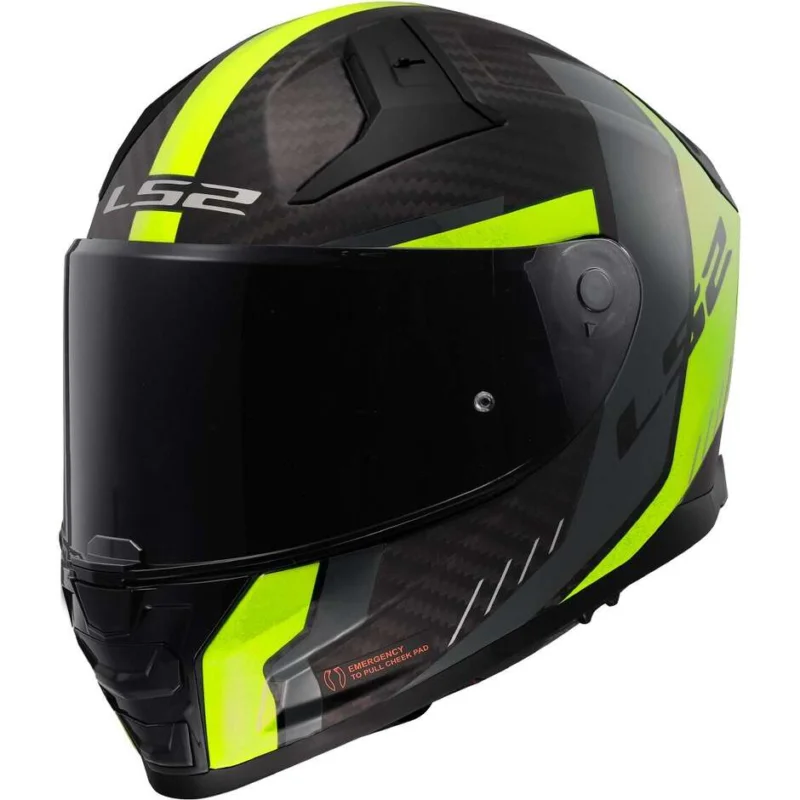 Casco Moto IntegraleIn Carbonio Ls2 FF811 VECTOR II CARBON GRID Giallo FluoOpaco Offerta