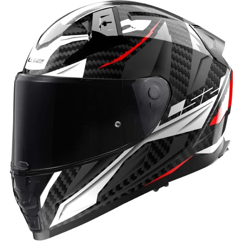 Affare Casco Moto Integrale In Carbonio Ls2 FF811 VECTOR II CARBON SAVAGE Bianco Rosso Grigio