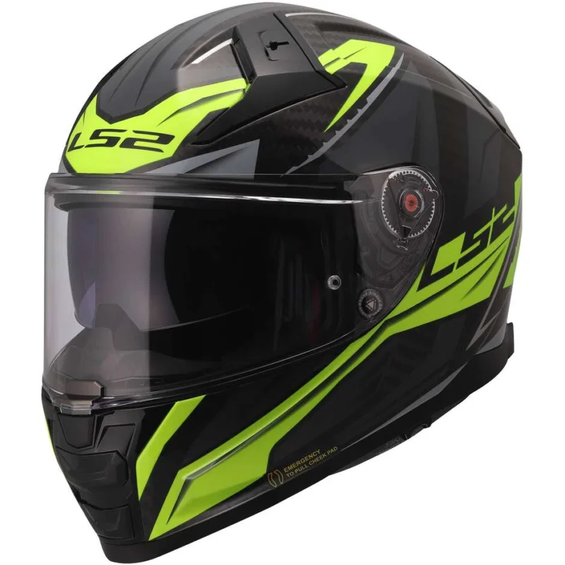 Casco Moto Integrale In Carbonio LS2 FF811 VECTOR II C SAVAGE Giallo Fluo Compra Oggi Stesso