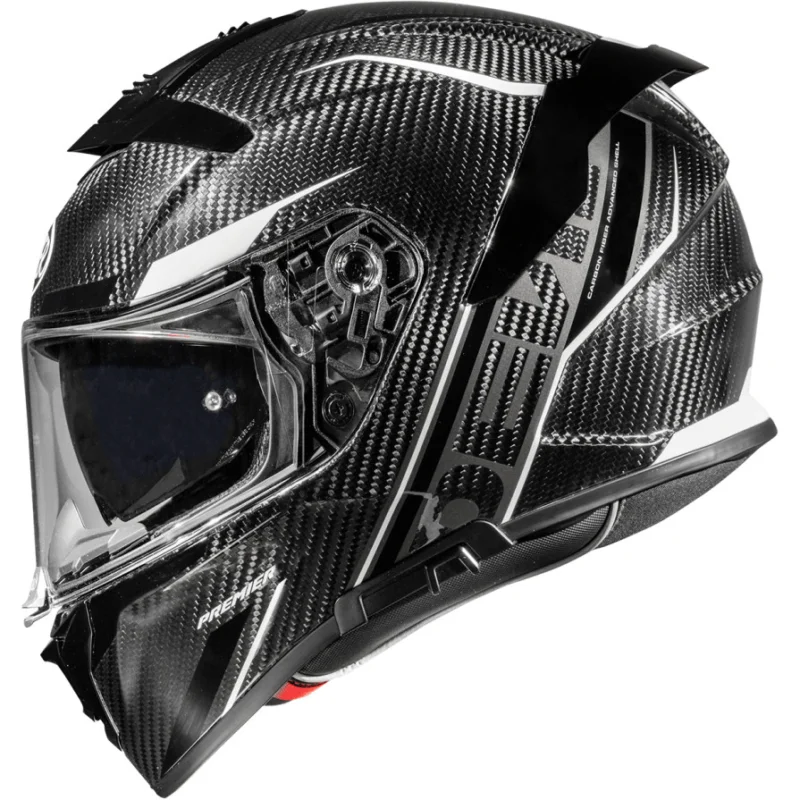 Nuova Collezione Casco Moto Integrale in Carbonio Premier DEVIL CARBON ST8 Bianco