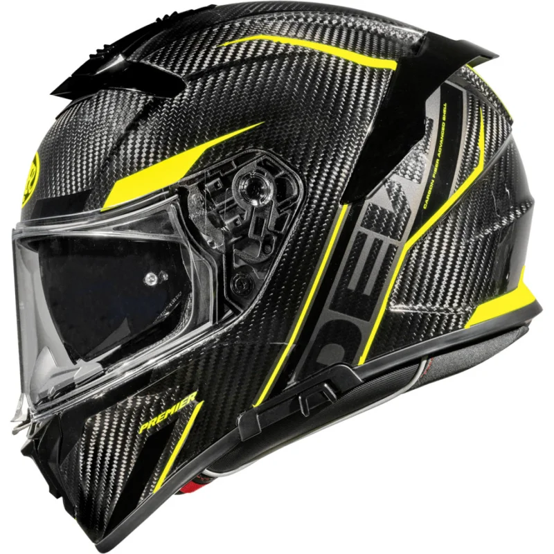 Novità Casco Moto Integrale in Carbonio Premier DEVIL CARBON STY Giallo Fluo