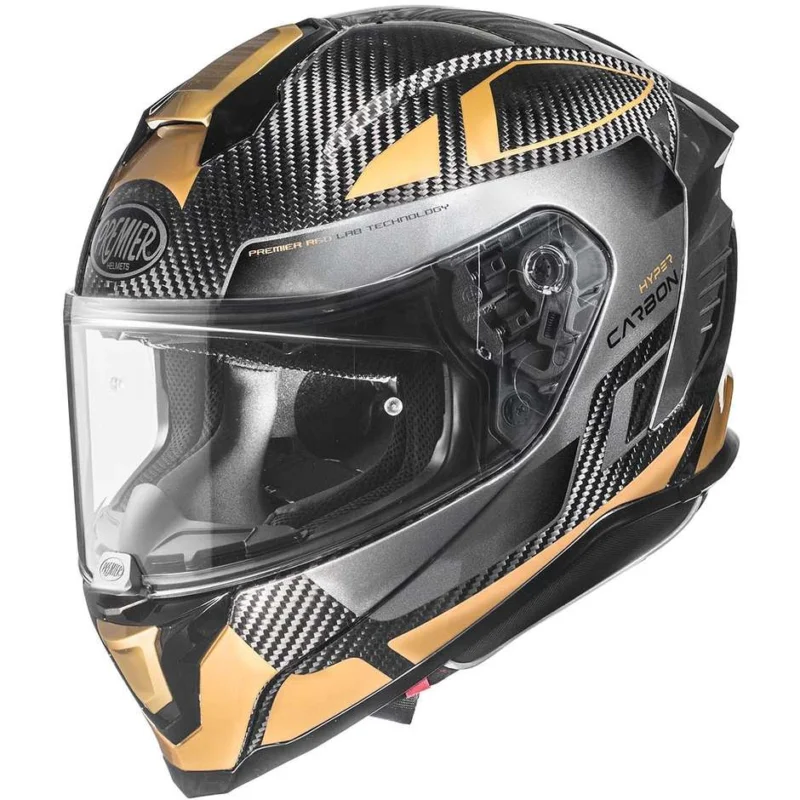 Casco Moto Integrale in Carbonio Premier HYPER CARBON TK19 Oro Prezzo Scontato