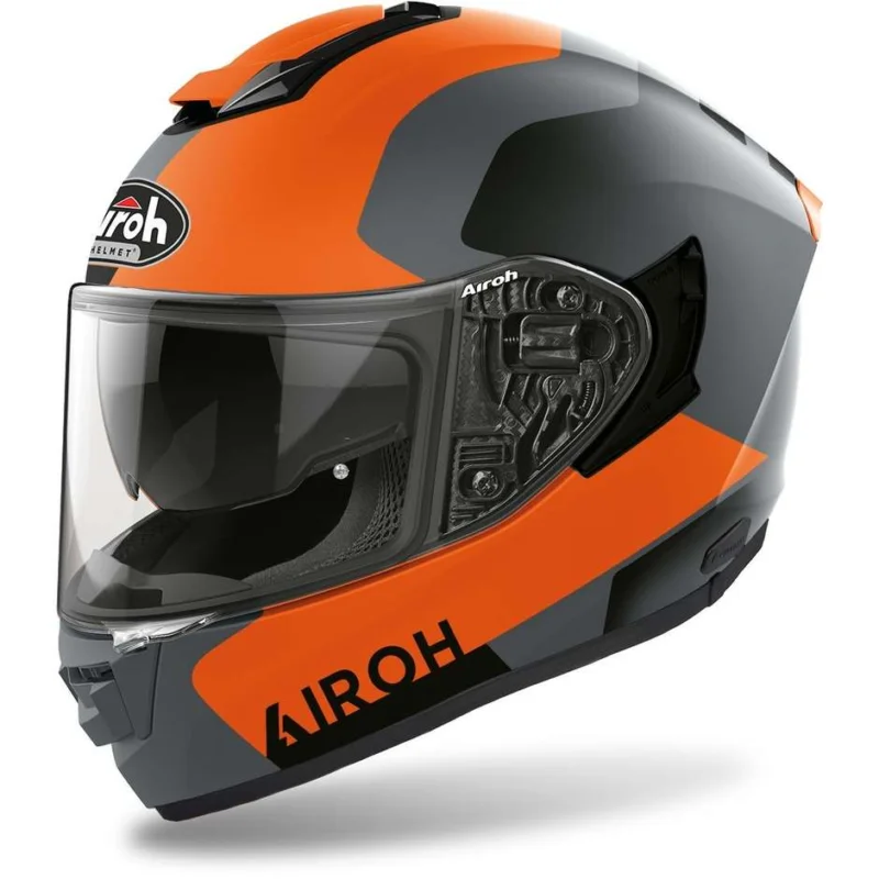Casco Moto Integrale in Fibra Airoh ST 501 Dock Arancio Opaco Non Perdere