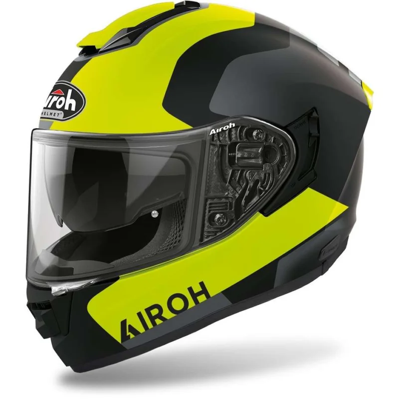 Casco Moto Integrale in Fibra Airoh ST 501 Dock Giallo Opaco Offerta Speciale