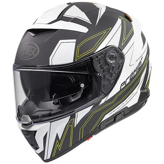 Must-Have Casco Moto Integrale In Fibra Premier DEVIL EL Y BM Bianco Nero Verde Opaco