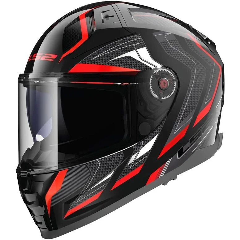 Casco Moto Integrale In HPFC Ls2 FF811 VECTOR II ALIZER Nero Rosso Metal Occasione Imperdibile
