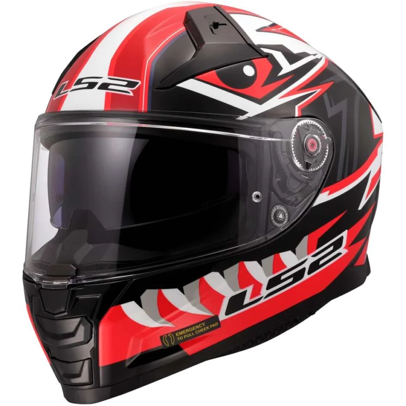 Offerta Lampo Casco Moto Integrale In HPFC LS2 FF811 VECTOR II BUNTRI Nero Rosso