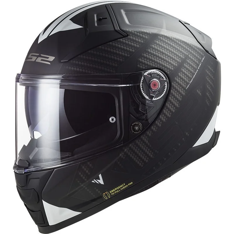 Occasione Casco Moto Integrale In HPFC Ls2 FF811 VECTOR II Splitter Nero Bianco