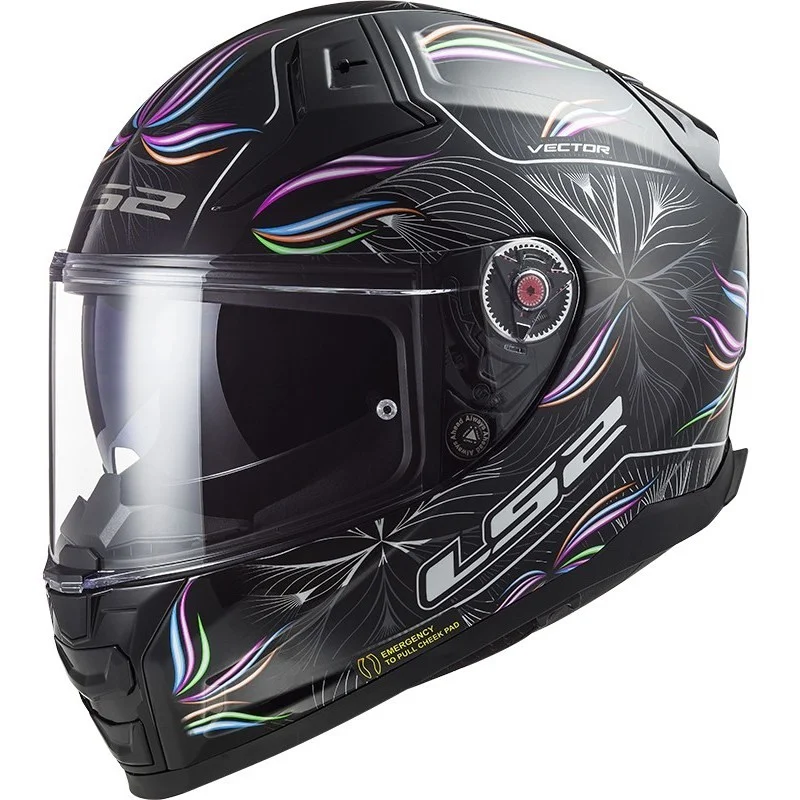 Compra Oggi Stesso Casco Moto Integrale In HPFC Ls2 FF811 VECTOR II Tropical Nero Bianco