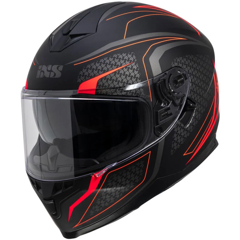 Casco Moto Integrale Ixs 1100 2.4 Nero Opaco Rosso Spedizione Gratuita