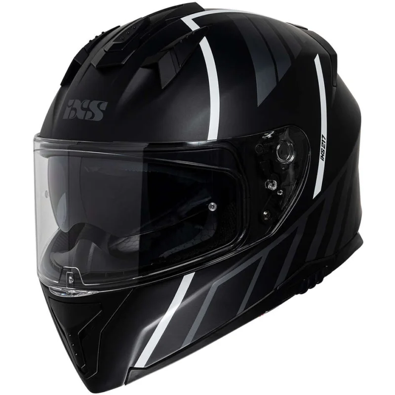 Casco Moto Integrale iXS 217 2.0 Nero Opaco Bianco Occasione Imperdibile
