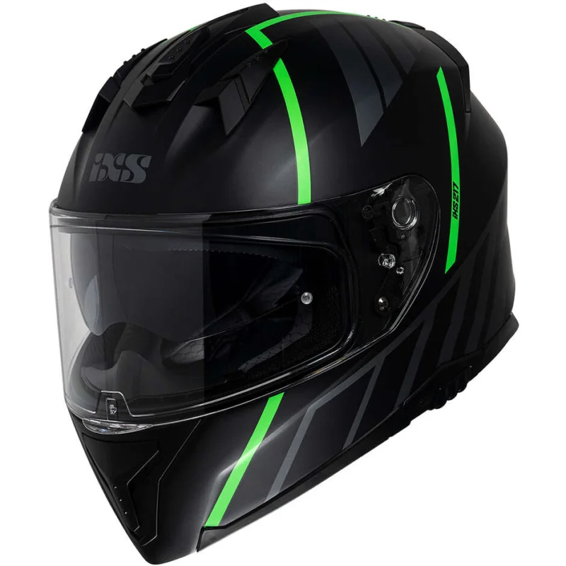 Subito Disponibile Casco Moto Integrale iXS 217 2.0 Nero Opaco Verde