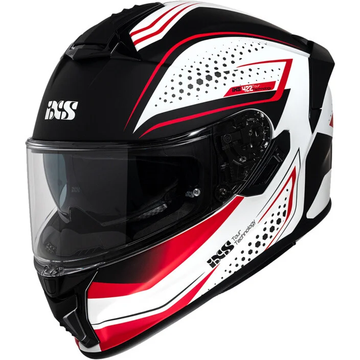 Prezzo Basso Casco Moto Integrale iXS 422 FG 2.2 Nero Opaco Rosso