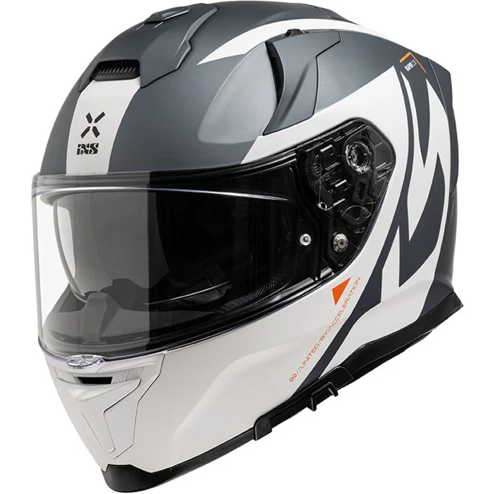 Casco Moto Integrale iXS RAPID 2.0 Graphic Opaco Bianco-Grigio Nuova Collezione