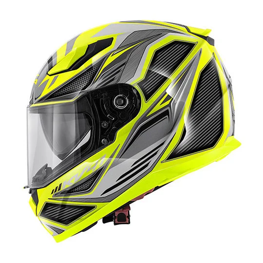 Casco Moto Integrale Kappa KV-41 Figther Nero Giallo Spedito Oggi