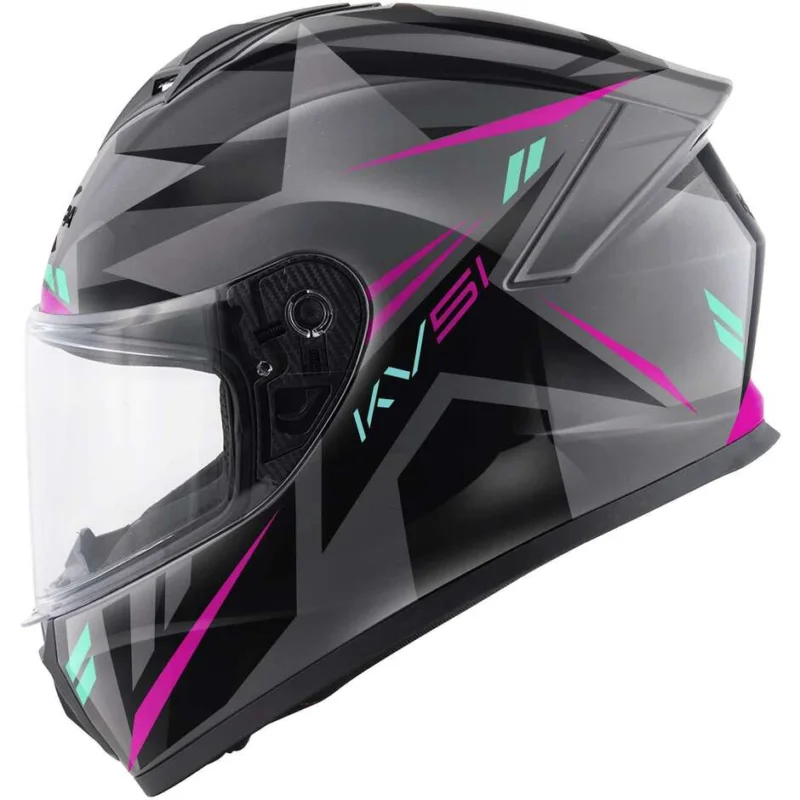 Casco Moto Integrale Kappa KV51 ZENITH Grigio Opaco Nero Petronas Azzurro Fucsia Quantità Limitata