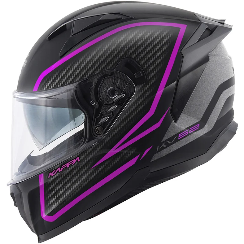 Prezzo Di Fabbrica Casco Moto Integrale Kappa KV52 KRONOS Nero Titanio Fucsia