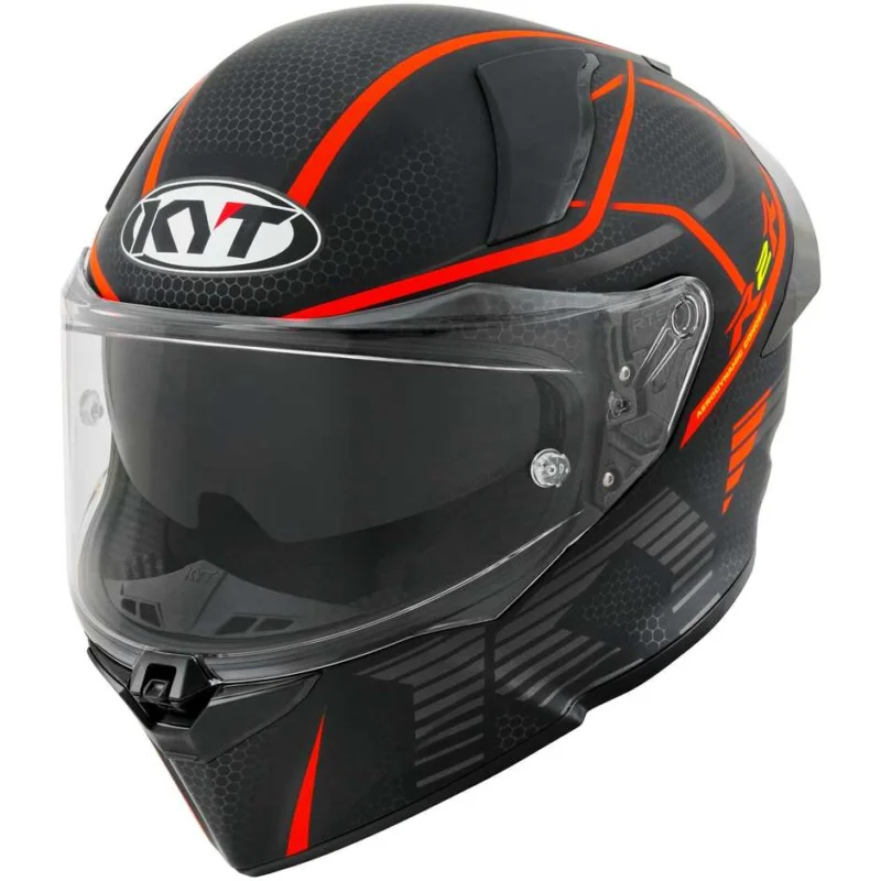 Reso Gratuito Casco Moto Integrale KYT R2R CONCEPT Opaco Nero Rosso