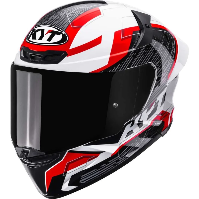 Casco Moto Integrale Kyt TT-REVO SPEEDING Bianco Rosso Compra Adesso