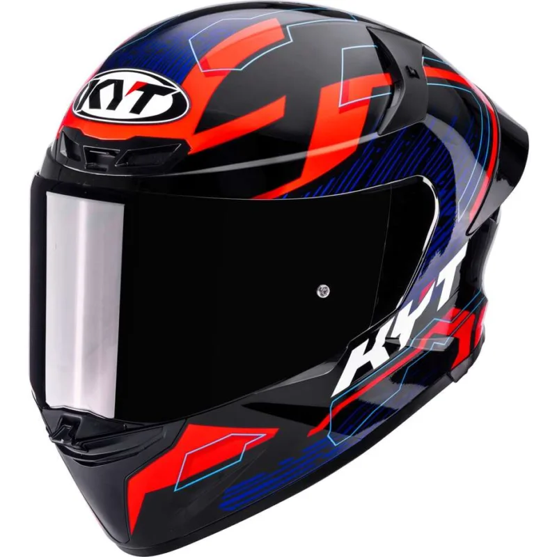 Offerta Speciale Casco Moto Integrale Kyt TT-REVO SPEEDING Nero Rosso Blu