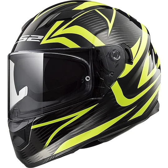 Casco Moto Integrale LS2 FF320 Stream Evo JINK Nero Giallo Fluo Opaco Affare