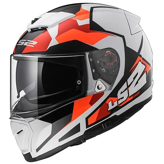 Casco Moto IntegraleLS2 FF390 Breacker Doppia Visiera Sergent Bianco Rosso Ultimissimo Modello