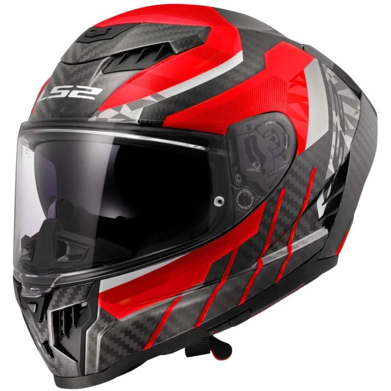 Spedizione Espresso Casco Moto Integrale LS2 FF807 DRAGON TRAX Rosso
