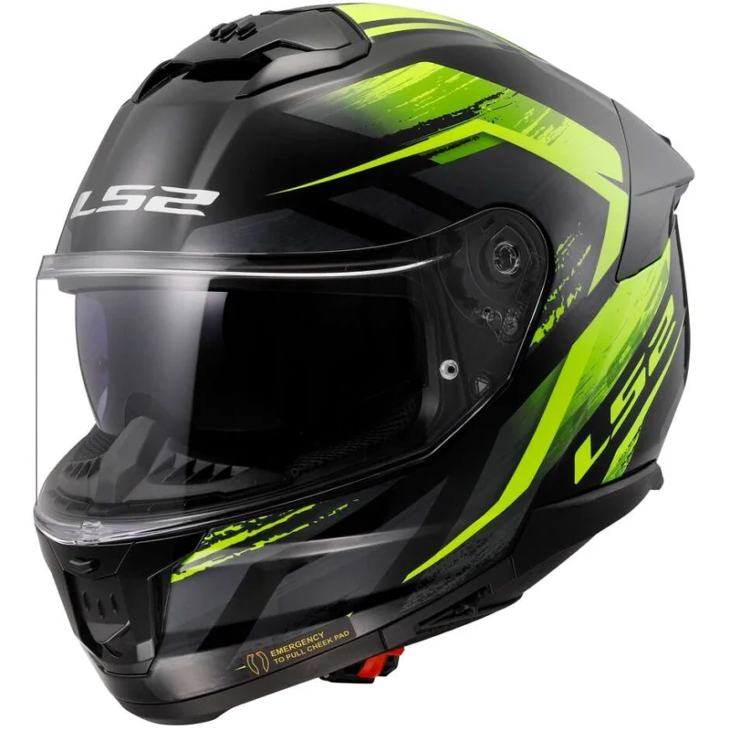 Casco Moto Integrale Ls2 FF808 STREAM II Fury Nero Grigio Giallo Offerta Lampo