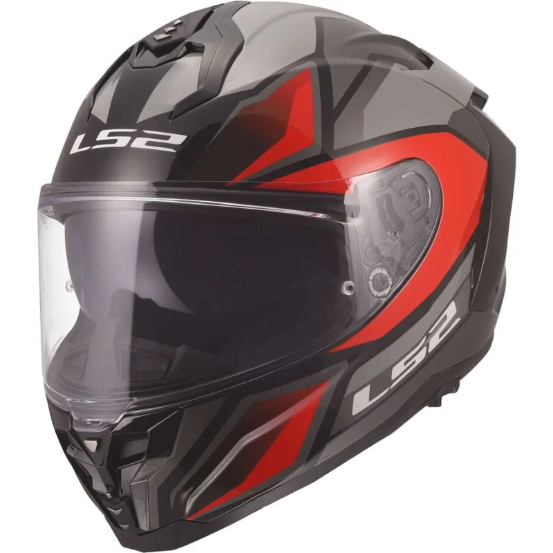 Ultimissimo Modello Casco Moto Integrale LS2 FF817 CHALLENGER II VIPER Grigio Rosso