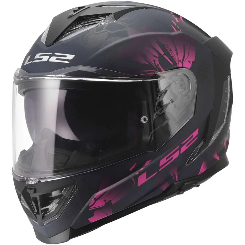 Casco Moto Integrale LS2 FF818 STORM III BURST Nero Rosa Must-Have