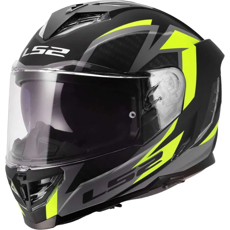 Promozione Casco Moto Integrale LS2 FF818 STORM III DYNAMO Nero Giallo Fluo