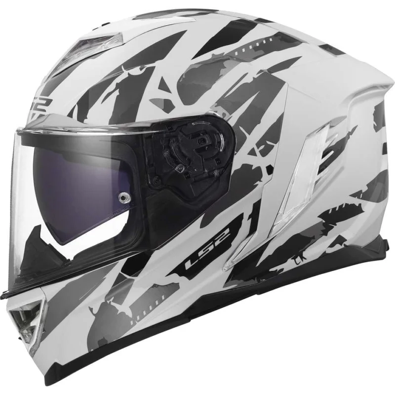 Casco Moto Integrale LS2 FF818 STORM III KAOS Bianco Grigio Ultimissimo Modello